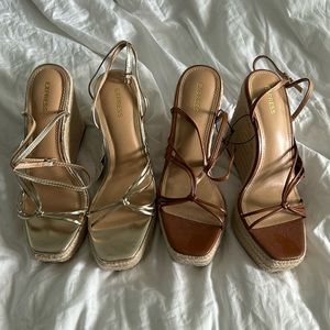 Express ankle strap wedges